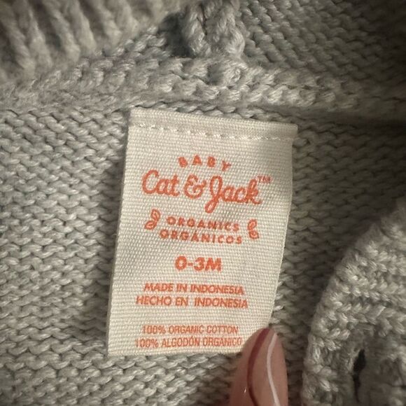 Grey ear hooded sweater 0-3 months. - Picture 2 of 2